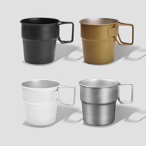 Lot de 3 tasses à café réutilisables en acier inoxydable, empilables, compatibles lave-vaisselle (couleur aléatoire) (1/5)