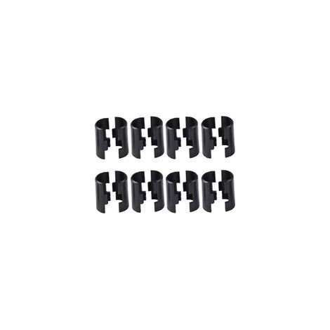 Lot de 8 noir paires de clips en fil métallique de 2,5 cm pour étagères de poteau de 25.4 mm, manchons d'étagère en fil plastique, clips (1/5)