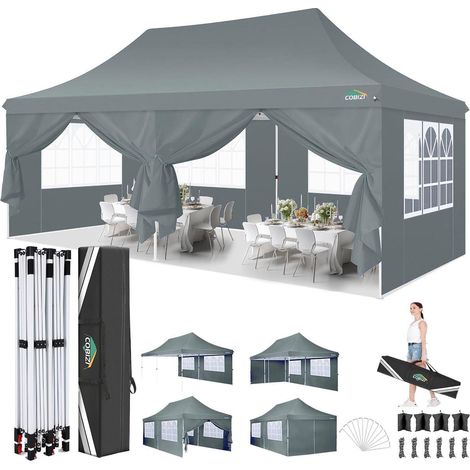 COBIZI Faltpavillon 3x6m Wasserdicht Stabil Partyzelt 6 Seitenwände (1/5)