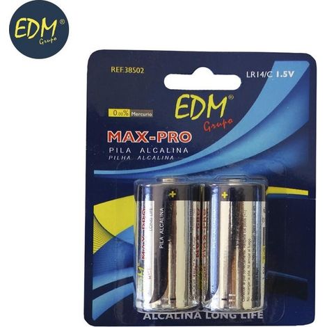 Batteria EDM alcalina a lunga durata c - lr14 1,5v blister 2 unità ø26,2x50mm