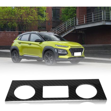 Cache bouton de climatisation intérieur pour Hyundai Encino Kauai Kona 17-20 SUV fibre de carbone (1/5)
