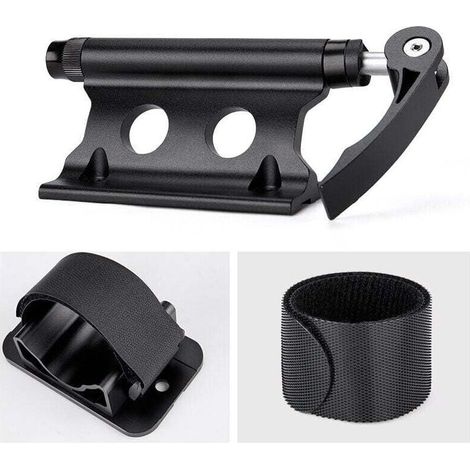 Support de Fixation de Fourche de Vélo, Porte-vélo à Fourche Avant et à libération Rapide en Alliage d'aluminium pour remorque ou Porte-Bagages de Camion(jeu de supports de toit noirs) (1/5)