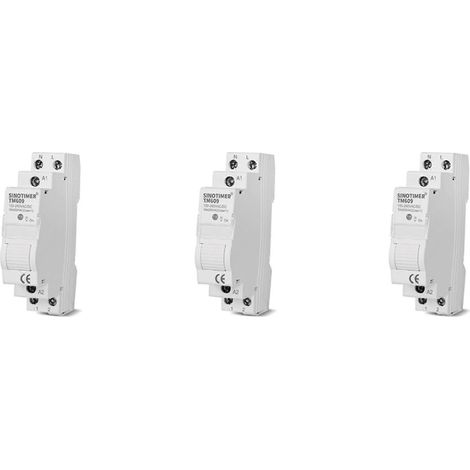 3 minuteries intelligentes SINOTIMER TM609 WiFi avec contrôle à distance via l'application Tuya, pour éclairage d'escalier domestique (220 V/110 V). (1/5)