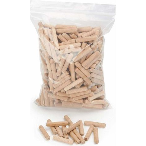 [JAMAIS UTILISÉ]400 pcs de cheville bois 8 mm x 40 mm - goujon bois de hêtre massif idéal pour fraise à bois - convient pour gabarit de percage/guide de percage