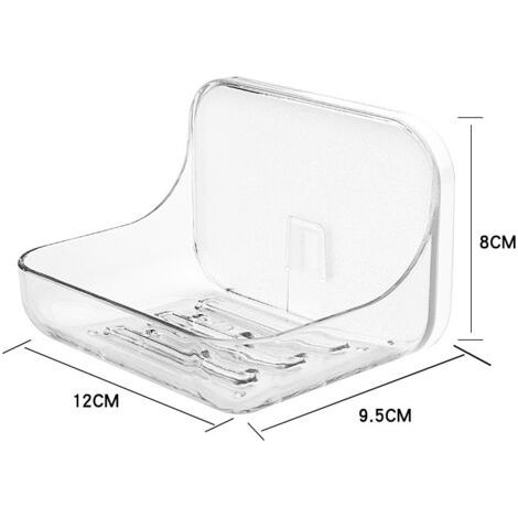 Égouttoir mural à ventouses pour salle de bain, fixation sans perçage, rangement pour savon mural, gain de place