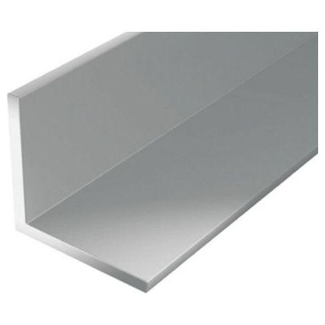 Perfil de ángulo de aluminio 2000/25x25mm plata (1/2)