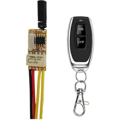 Mini interrupteur à distance RF 433 MHz 4,2 V 4,5 V 5 V 6 V 7,4 V 9 V 12 V, petit contact de relais sans fil, NO COM NC. (1/5)