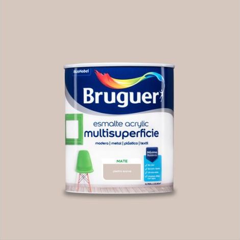 Bruguer Esmalte acrylic multisuperficie mate Piedra suave 750 Ml