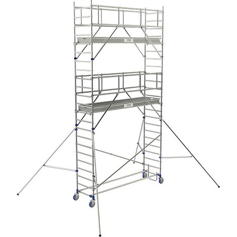 Echafaudage roulant 2 plateaux - Hauteur de travail max 6.85m - 26403850 (1/5)