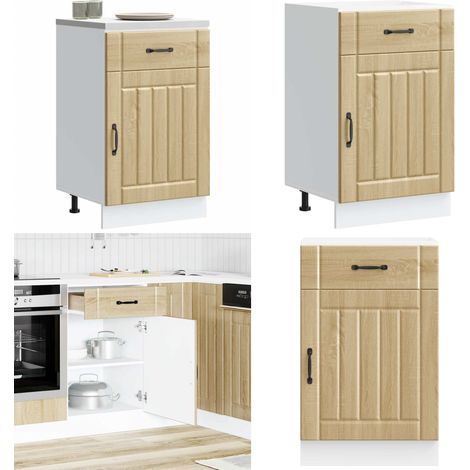 vidaXL Küchen-Unterschrank Lucca Sonoma-Eiche Holzwerkstoff (1/5)