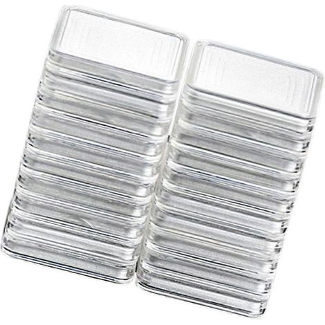 100 inserts carrés robustes pour présentation de pièces, adaptés aux pièces de 17 mm à 30 mm, rangement pratique pour collectionneurs. (1/4)