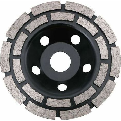 YUIT-Disque diamant béton 125 x 22,23 mm double rangée, meule diamantée universelle pour béton, pierre, granit, chape et maçonnerie (1/5)