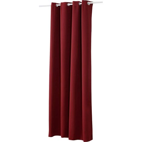 WOLTU Tenda Oscurante per Finestre con Occhielli per Camera da Letto. 1 Pannello Bordeaux ,Tenda senza cinghie