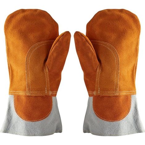 Moufles Anti-Chaleur en Cuir +250°C 420 mm - Mafter (1/2)