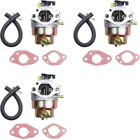 3 x carburateur pour Honda tondeuse à gazon GCV160 GCV135 GC135 GC160 avec rondelle et durite de carburant (1/5)