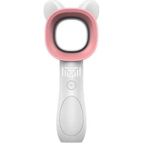 Mini-Ventilator ohne Rotorblätter, tragbar, 3 Geschwindigkeitsstufen, sicheres Cartoon-Design, weiß (1/5)