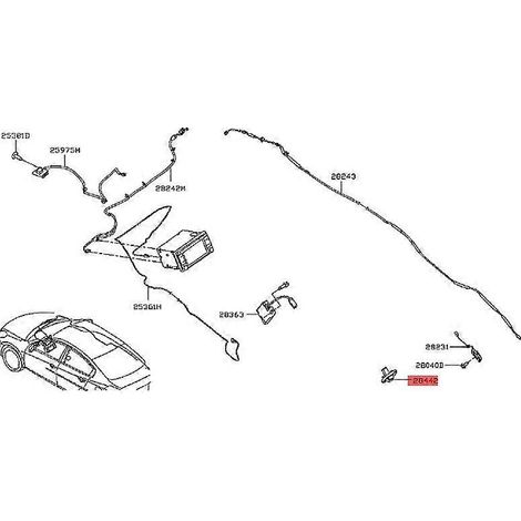 Cámara de visión trasera para coche, cámara de estacionamiento para Nissan Sentra Sylphy 2015-2021 28442-4AF0B 284424AF0B (1/5)