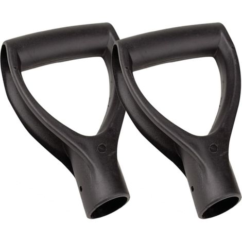 Lot de 2 poignées de rechange en D en plastique pour pelle à neige et outils de jardin Diamètre intérieur 32 cm (1/5)