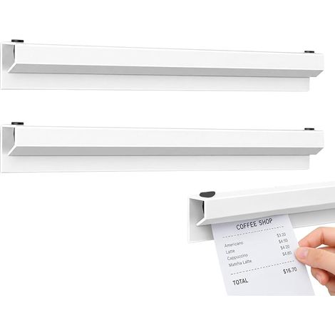 Barres porte-commandes adhésives 30 cm, lot de 2 porte-tickets (1/5)