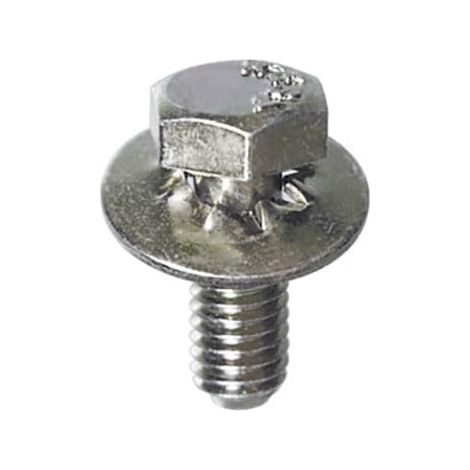 Vis à Métaux Tête Hexagonale Avec Rondelle M6-1.00 x 16 mm Fixation Pièces Mécaniques Carrosserie Réf. 843 Sachet de 35