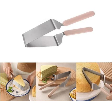 Trancheuse à gâteaux - Inox - Triangulaire - Antirouille - Ergonomique - Facile à nettoyer (1/4)