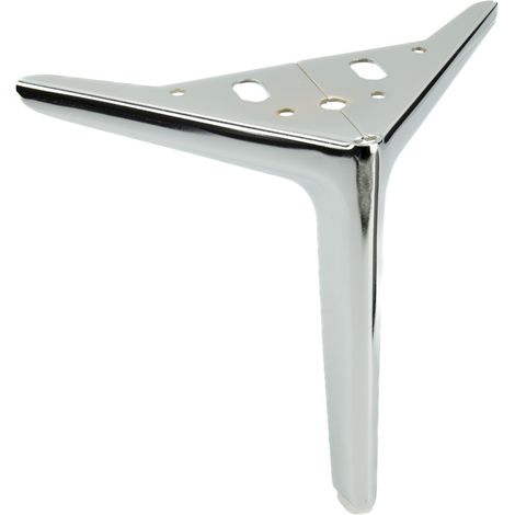 Pied de meuble élégant Anchor, chromé argenté, hauteur 18 cm (1/5)