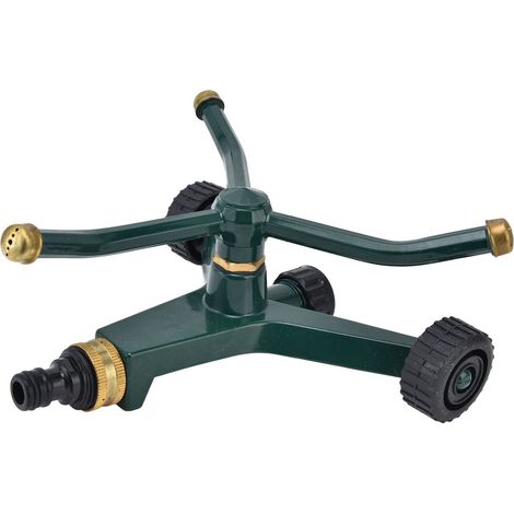 Arroseur trois bras métal – connecteur G3/4 – rotatif 360° antirouille – pelouse irrigation (1/5)