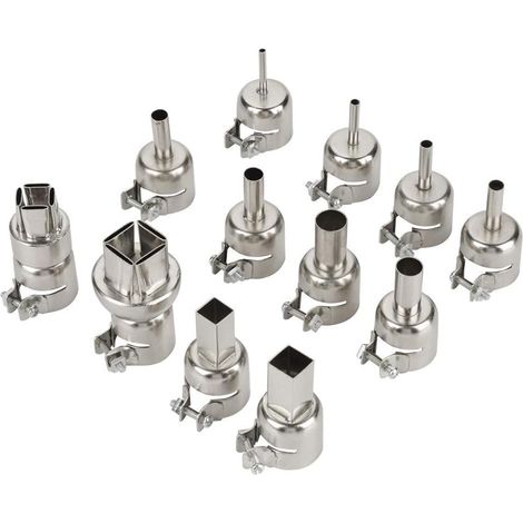 Kit de buses rondes pour pistolet thermique en acier 12 pièces pour Station de soudage à Air chaud 850 Station de soudage à Air chaud (1/5)