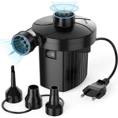 Pompe à air électrique Gonflable, 220-240 V, Pompe à air de Camping en Plein air avec 3 Buses, lit pneumatique, Bateau, Matelas pneumatique, canapé, Flotteur de Piscine (1/5)
