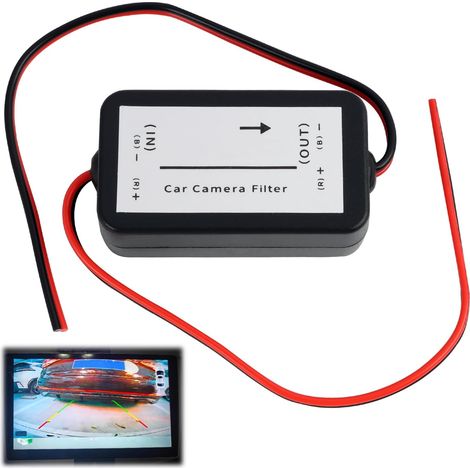 12V DC Gleichrichterfilter für Rückfahrkameras, kompatibel mit deutschen und amerikanischen Fahrzeugen, Auto-Filtergleichrichter, geeignet für schwarzen Bildschirm ohne Bild usw. (1/5)