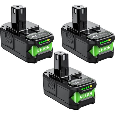 Batterie lithium-ion, capacité 7000mAh, tension 18V, compatible avec Ryobi, Batterie 3 7.0Ah (1/2)