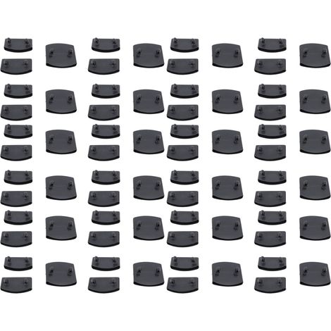 72 embouts de fixation pour lattes de lit en plastique noir (1/5)