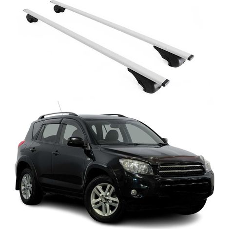OMAC Dachträger Querträger für Toyota RAV4 III 2006-2012 – Abschließbar – Max. 75 kg – 2 Stangen Stahl Silber (1/5)