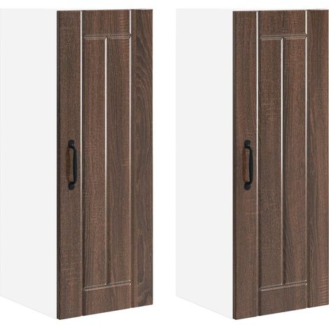 Maison Exclusive - Meuble mural LUCCA 2 pcs Chêne brun 30 x 31 x 80 cm