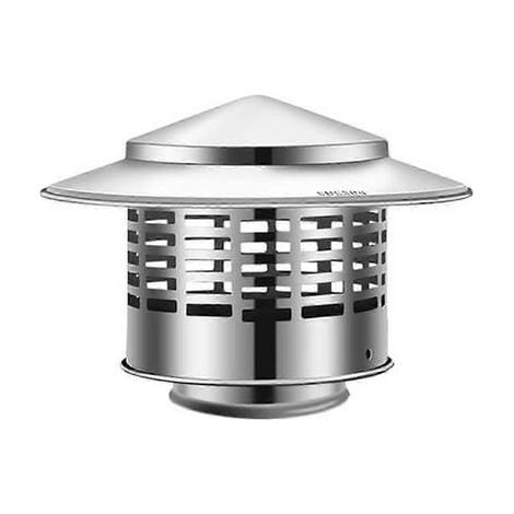 Chapeau de cheminée, couverture de cheminée, protection contre la pluie, cheminée en acier inoxydable, partie supérieure de cheminée (1/2)