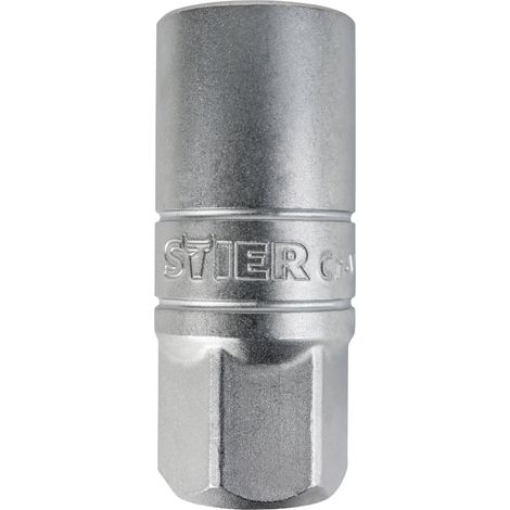 STIER Zündkerzen-Steckschlüsseleinsatz 3/8'', SW 18 mm, 18-er Nuss, Zündkerzennuss (1/4)
