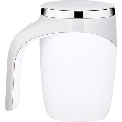 Taza de café magnética automática con agitador，15 x 11 x 12 cm，380 ml，acero (1/5)
