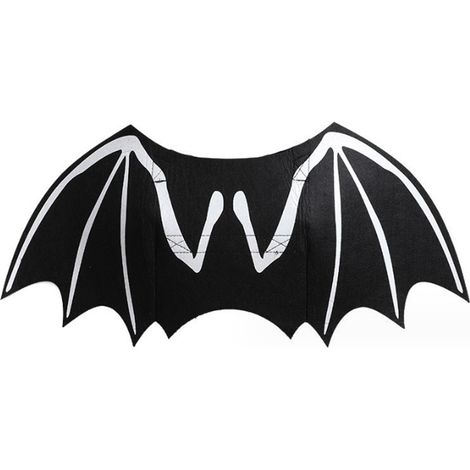 1 paire ailes de chauve-souris, ajustables avec velcro, feutre souple, 60,5 cm, pour chien ou chat, Halloween (1/5)