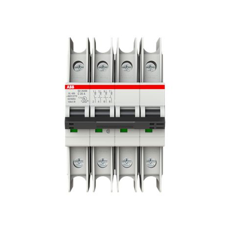 Disjoncteur ABB SU200 M 4P, 20A, pouvoir de coupure 15 kA ( Prix pour 1 ) (1/3)