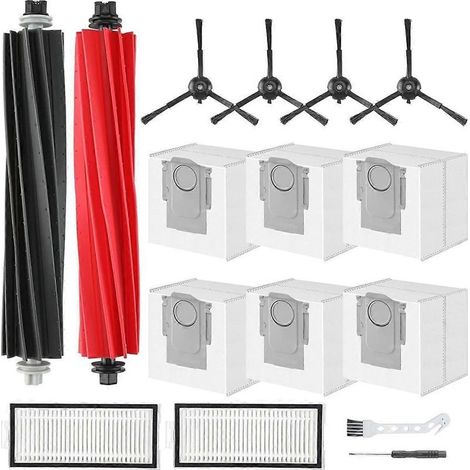 Pièces de rechange pour aspirateur robot Q5 Max+ / Q5 DuoRoller+ : brosse principale, filtre HEPA et sac à poussière (1/5)