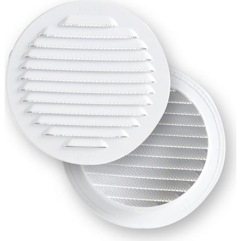 Rejilla vent 120mm emp fepre abs bl con mosquitera espesor 3