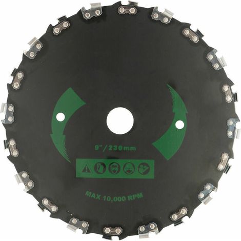 GABRIELLE Lama universale per tosaerba a 20 denti, lama per motosega ad angolo retto, decespugliatore, disco da giardino, accessori per macchine, 230 mm, nero (1/5)