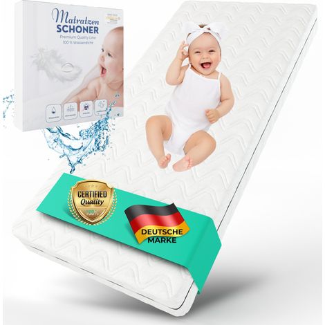Alavya Home Kindermatratze COZY inkl. Schoner 60x120 cm Kaltschaum - Weiß