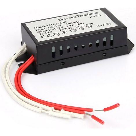 Transformateur électronique 220V vers 12V 160W, Convertisseur de Tension Adaptateur Puissance pour Systèmes LED Caméras Surveillance (1/5)