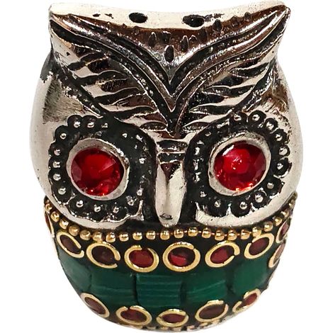 Petite chouette décorative en aluminium rouge, figurine de chouette idéale pour les cadeaux et la décoration de la maison