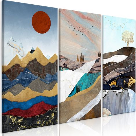 Tableau Panorama of Thoughts 3 Parties - 90 x 60 cm (1/4)