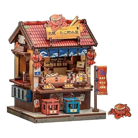Kit décoration d'intérieur miniature coin livre Style japonais Osaka Takoyaki (1/5)