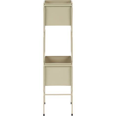 Macetero para interior y exterior soporte para maceta 20 x 20 x 75 cm metal beige Cotinus