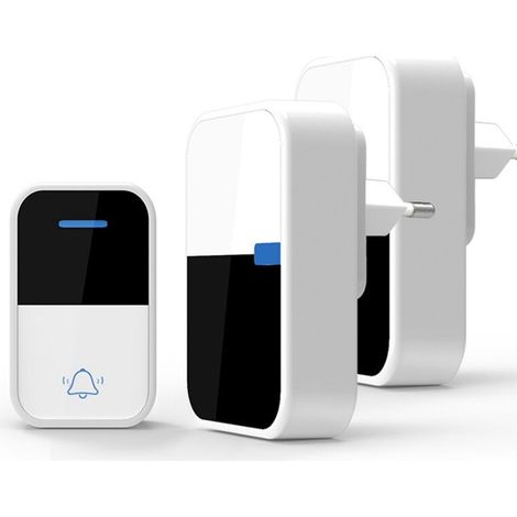 Sonnette sans fil étanche à piles, autonome, pour la maison et l'extérieur, avec prise européenne.-AquaForge (1/5)