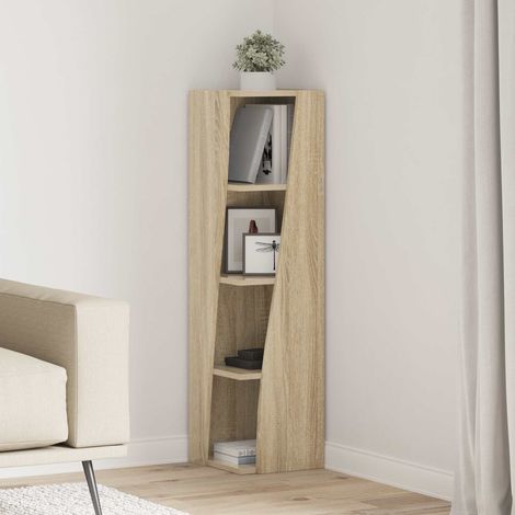 vidaXL Mobile angolare Rovere Sonoma 27,5x27x102cm Legno